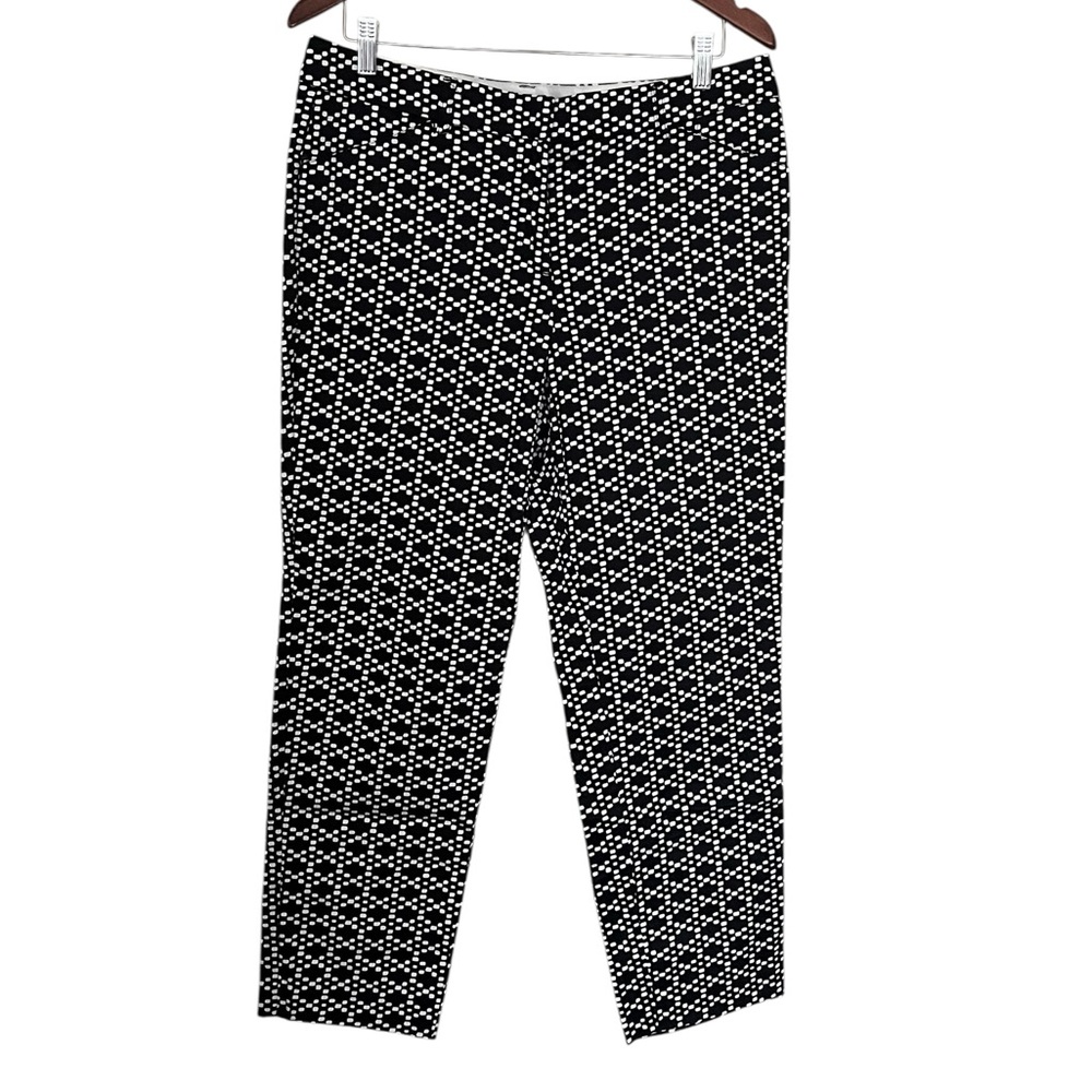 Zac&Rachel•Black White Pattern Ankle Pants